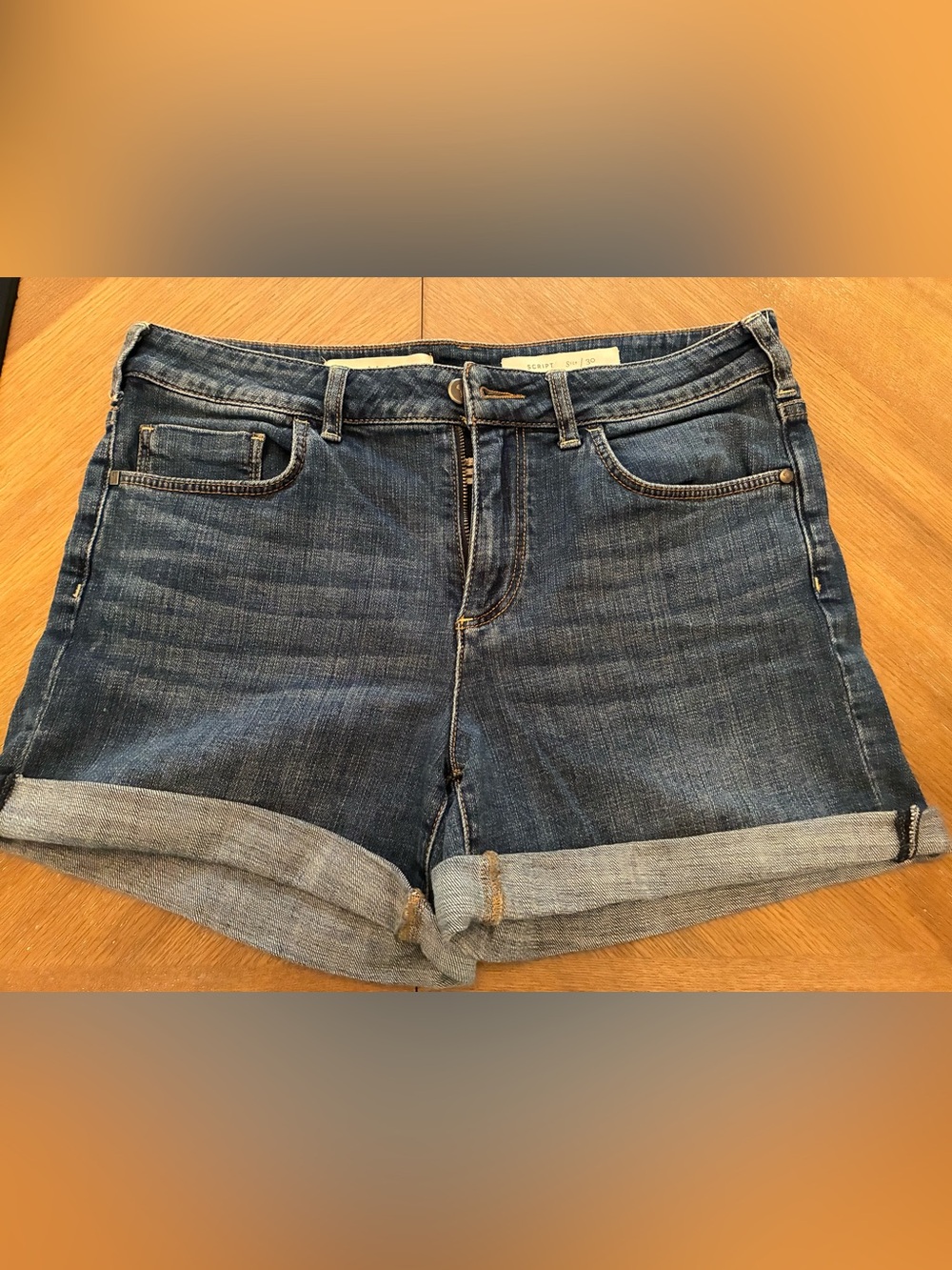 Pilcro and the Letterpress Anthropologie Script Denim Shorts Size 30
